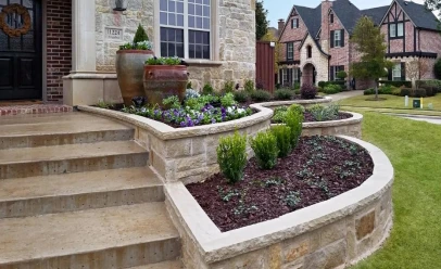 Stairs and Planters